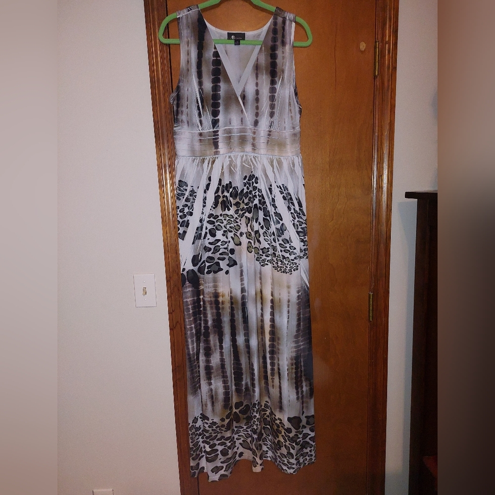 AB Studio Black and White Maxi Dress
